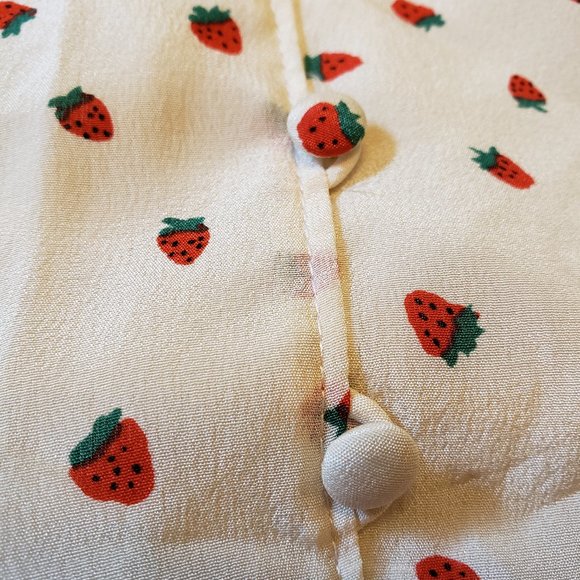 Madewell Strawberry Silk Clover Button-Front 2 - Picture 4 of 4
